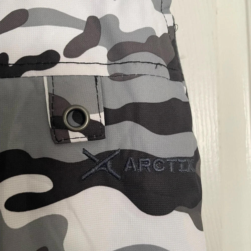 Arctix Kids Medium Camo Snow Bibs - Black & Gray EUC